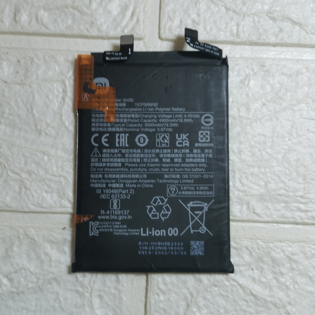 Baterai Xiaomi Redmi Note 11 Pro - BN5E Battery batre copotan