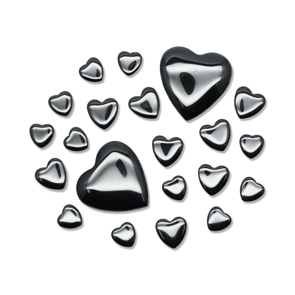 NATURAL HEMATITE HEART SIZE 12mm-15 mm| BATU HEMATITE | BATU HEMATITE ASLI BENTUK LOVE | PERMATA UNT