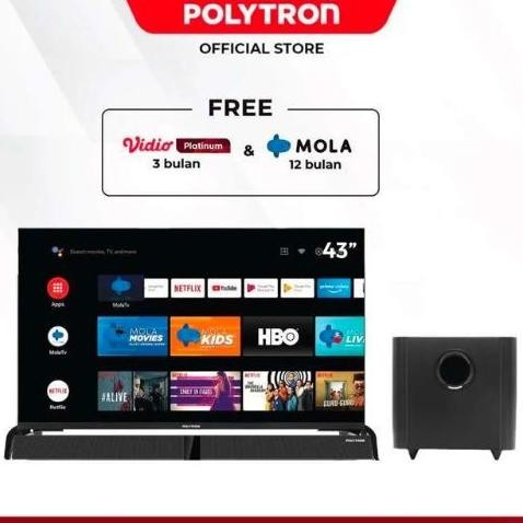 TV LED 43" POLYTRON PLD-43BG9058+ SUBWOOFER (GOOGLE TV)