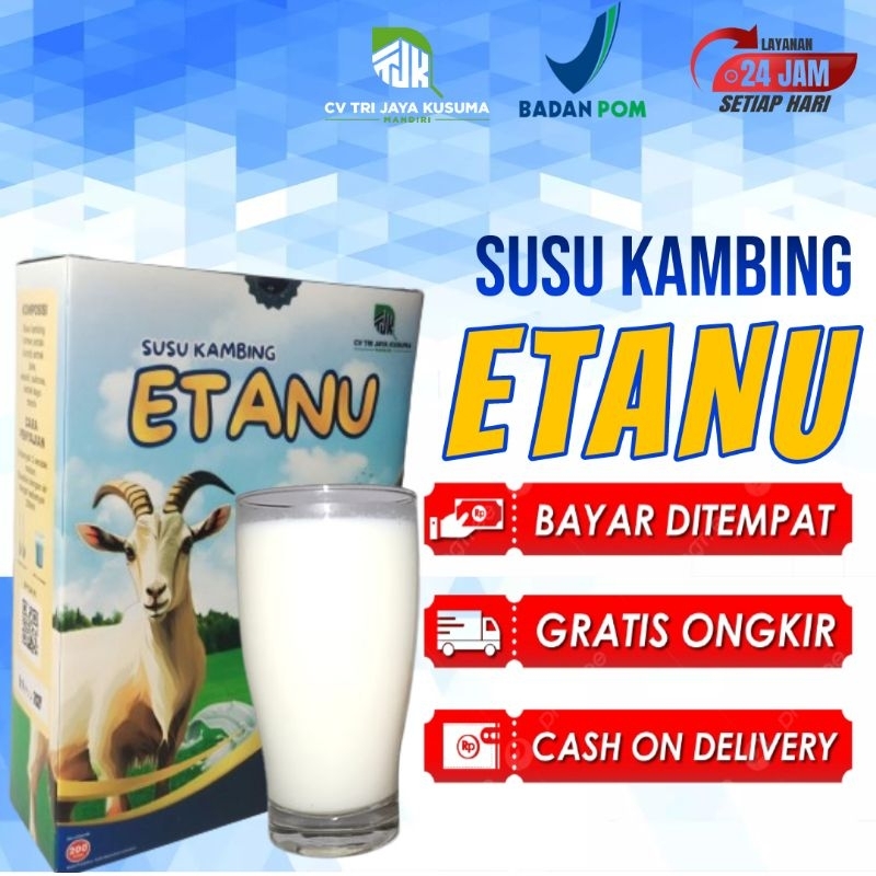 

Susu Etanu - Susu Kambing Sehatkan Badan & Mengatasi Tulang Original