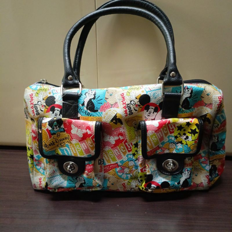 WALT DISNEY WORLD PARKS BAG MINNIE & MICKEY MOUSE CARTOON COMIC HANDBAG PURSE | Disney Parks Authent