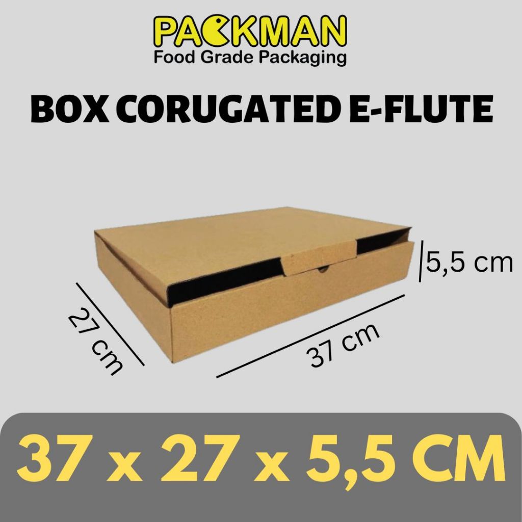 

KARDUS 37x27x5,5 cm / BOX KARTON CORUGATED DIECUT E-FLUTE / BOX HAMPERS BAJU AKSESORIS PACKING ONLINE
