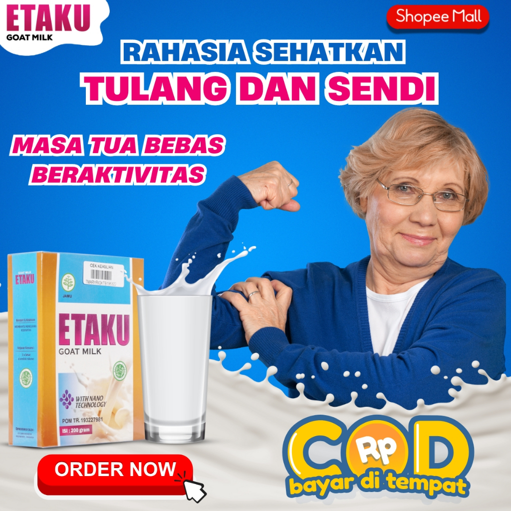 

Susu Etaku Goat Milk 100% Asli Susu Penguat Tulang Sendi Nyeri Lutut Asam Urat Osteoporosis