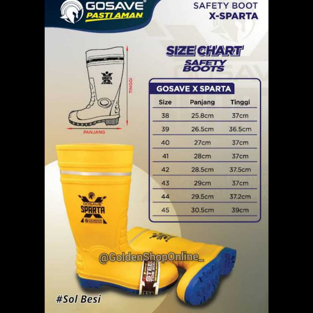BESTPROMO Gosave Sepatu Safety Boots Sparta X - Steel Toe Cap