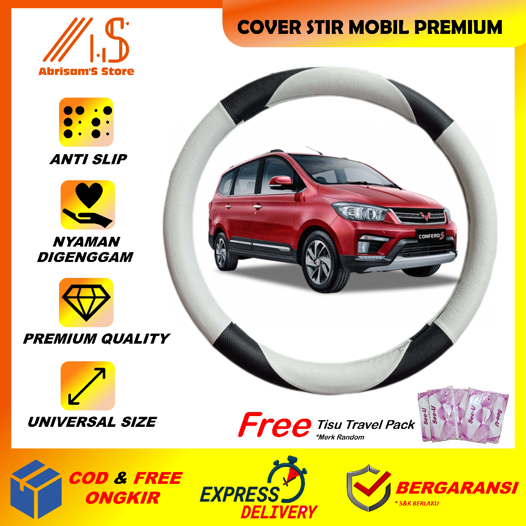 Cover Stir Mobil Confero S Sarung Setir Wuling Confero S Pelindung Steer Ster Mobil Wuling Confero S