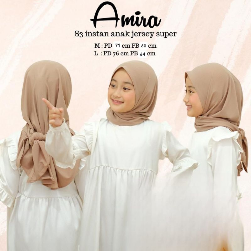 Hijab Jilbab Kerudung Instan Anak Tanpa Pet Bergo Sport Jersey