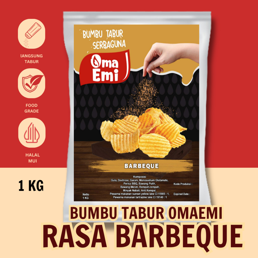 

BUMBU TABUR BARBEQUE (BBQ) HALAL KUALITAS TERJAMIN 1 KG