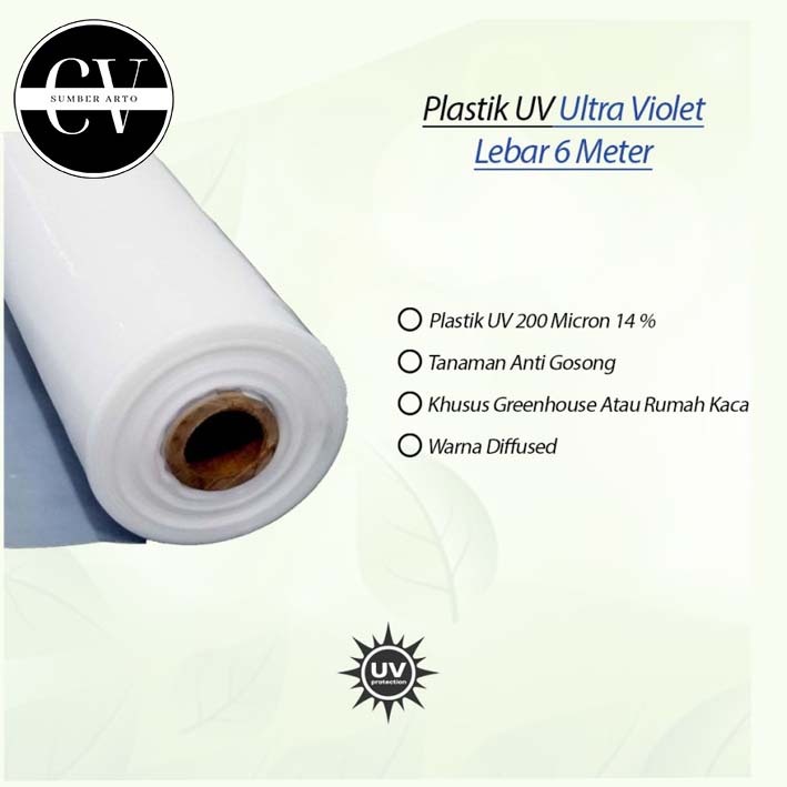 Plastik UV (Ultra Violet) Lebar 6 x 10 Meter 200 Micron