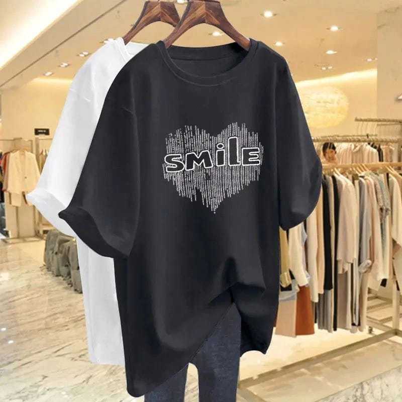 oje - BAJU KAOS OVERSIZE / OVERSIZE T-SHIRT "Love Smile"