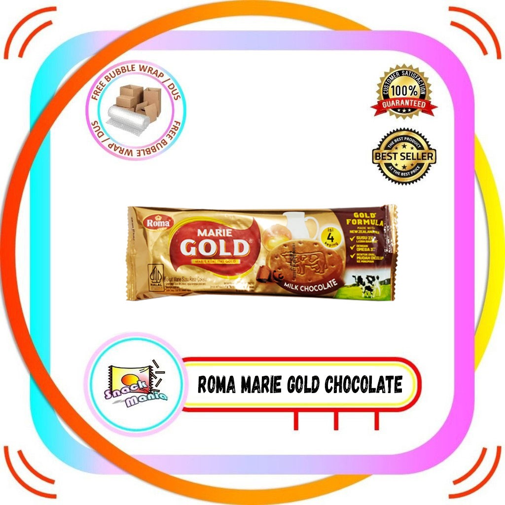 

Roma Marie Gold Milk Chocolate 20 gr 1 pc Biskuit Coklat