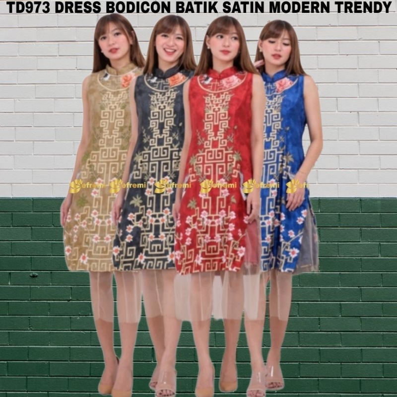 TD973 DRESS BODICON MODERN/PARTY DRESS MODERN/DRESS CHEONGSAM/DRESS QIBAO/DRESS PARTY