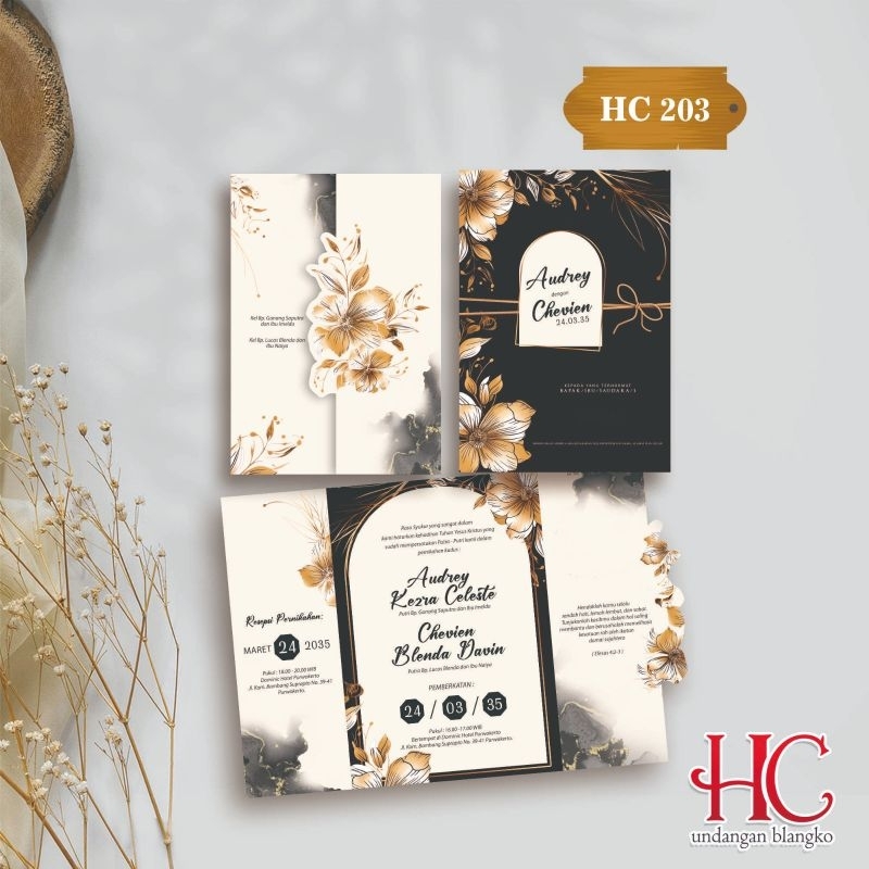 Blangko Undangan Pernikahan Terbaru HC 203 Blangko Undangan Termurah Gratis File Setting dan Katalog