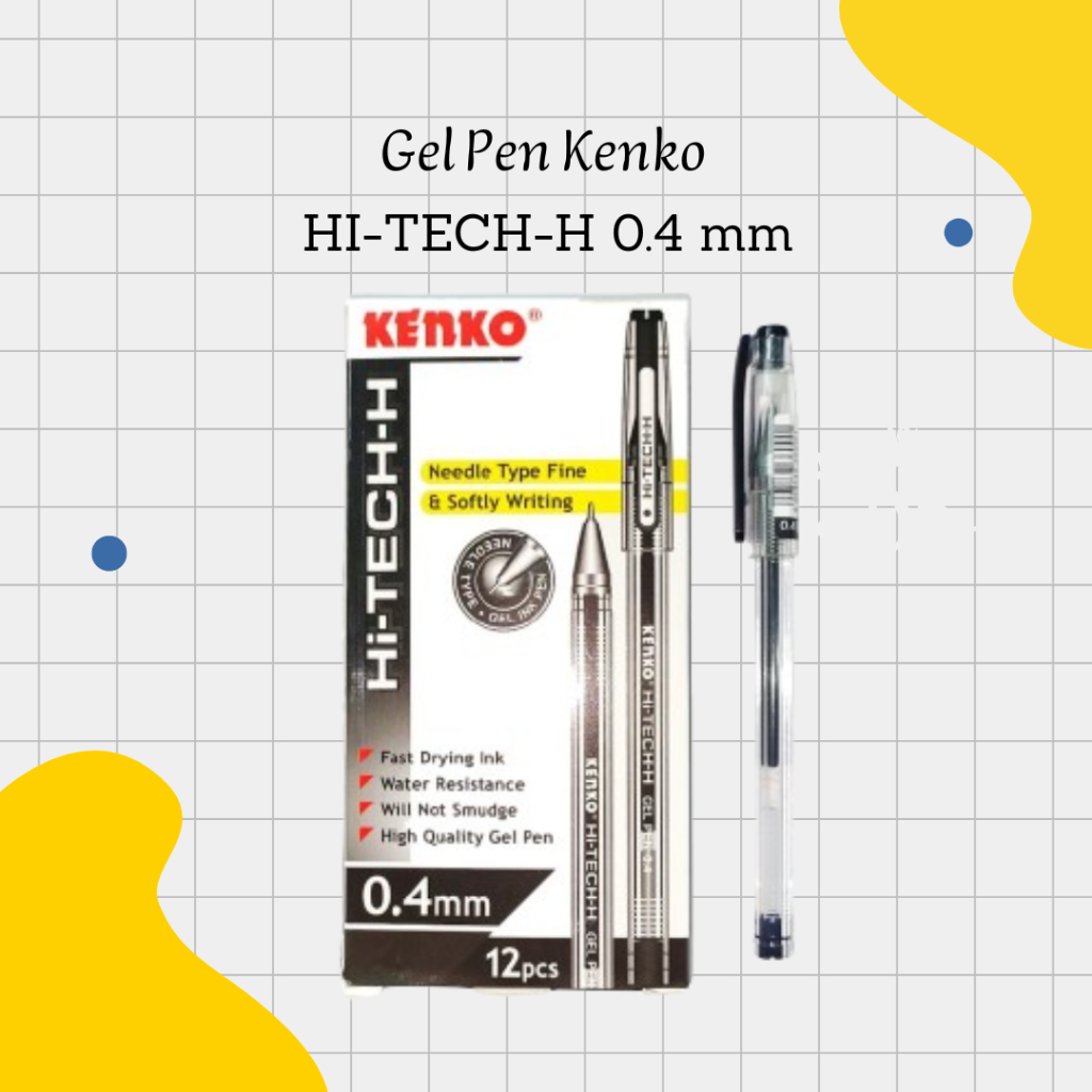 

Kenko Gel Pen Hi Tech 0.4mm | Pena Hi Tech 0.4mm