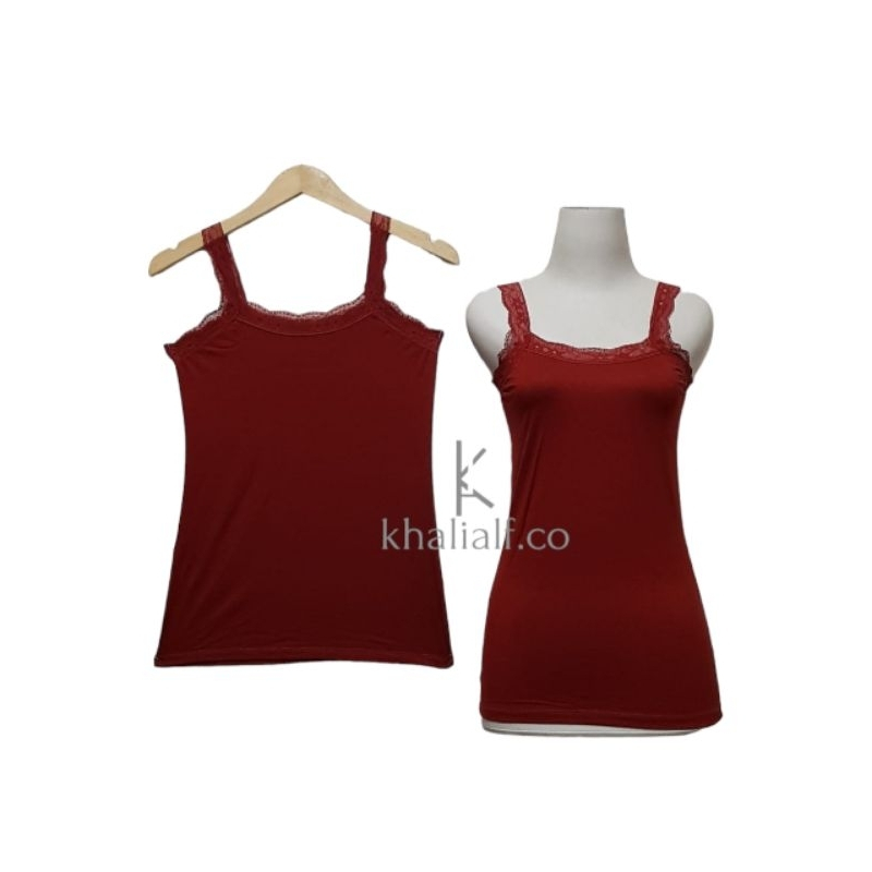 tengtop renda | tanktop renda | tanktop renda jumbo tanktop warna Merah Maroon