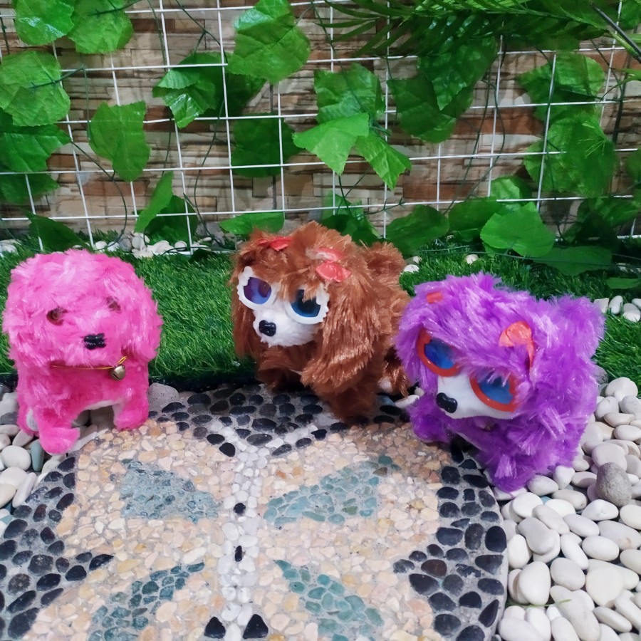 Mainan robot anjing bisa jalan bersuara anak anak