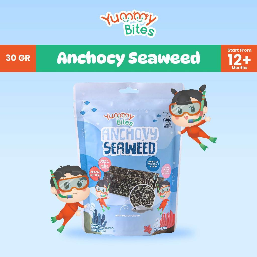 

Yummy Bites Anchovy Seaweed 30 GR Snack Sehat Cemilan Anak