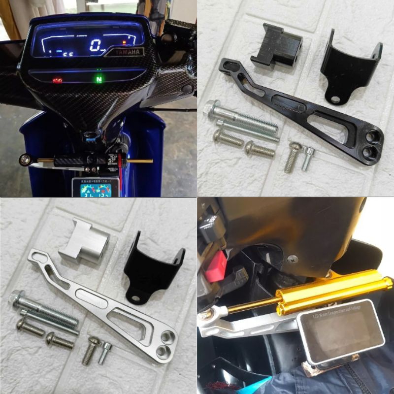 Breket stabiliser bracket stering dumper tengah motor matic & bebek cocok buat stabilizer pendek mat