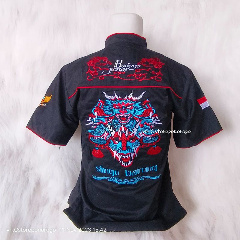 BAJU BARONGAN BORDIR DEVIL kancing cina termurah / barongan devil / baju barongan / baju barong / de