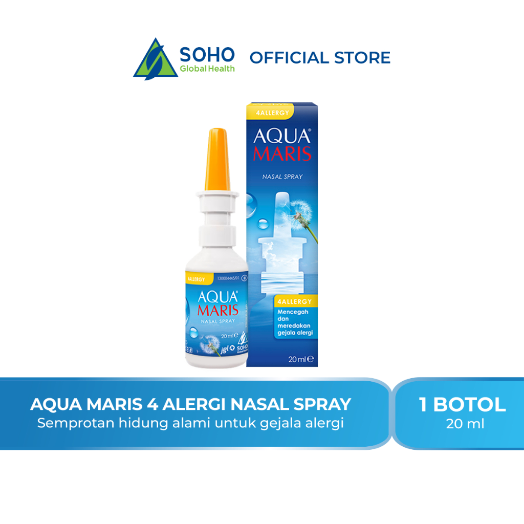 Aqua Maris 4Alergi Nasal Spray Semprotan hidung alami untuk gejala alergi 20Ml