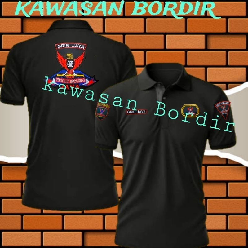 Terbaru polo shirt grib jaya kaos grib jaya seragam grib jaya baju grib jaya  seragam ormas grib kao