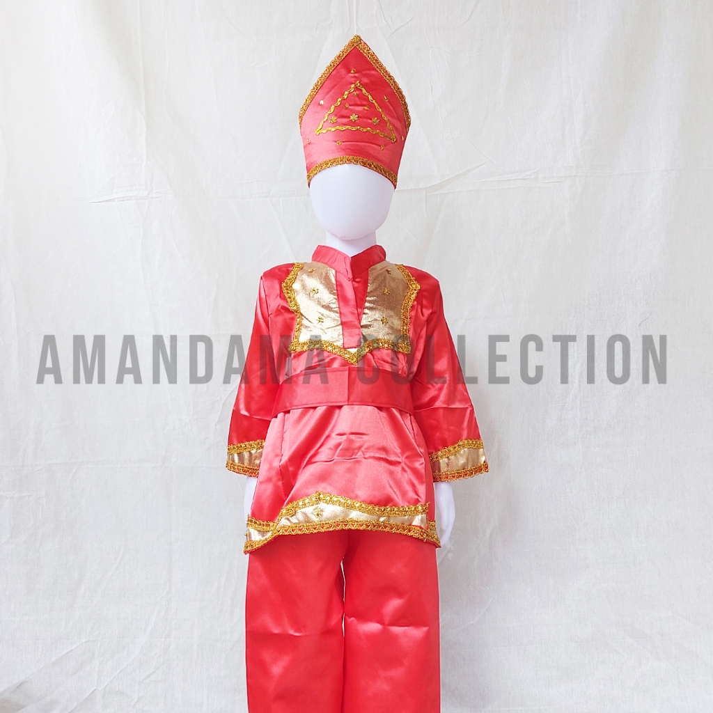 Baju Adat Padang Anak Laki-laki - Baju Tari Adat Padang Anak Laki-laki - Baju Adat Padang Anak - Baj