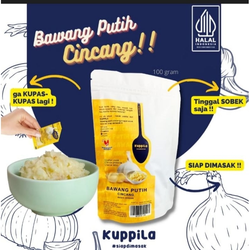 

Bawang Putih Pouch Kuppila / instan / bawang putih cincang