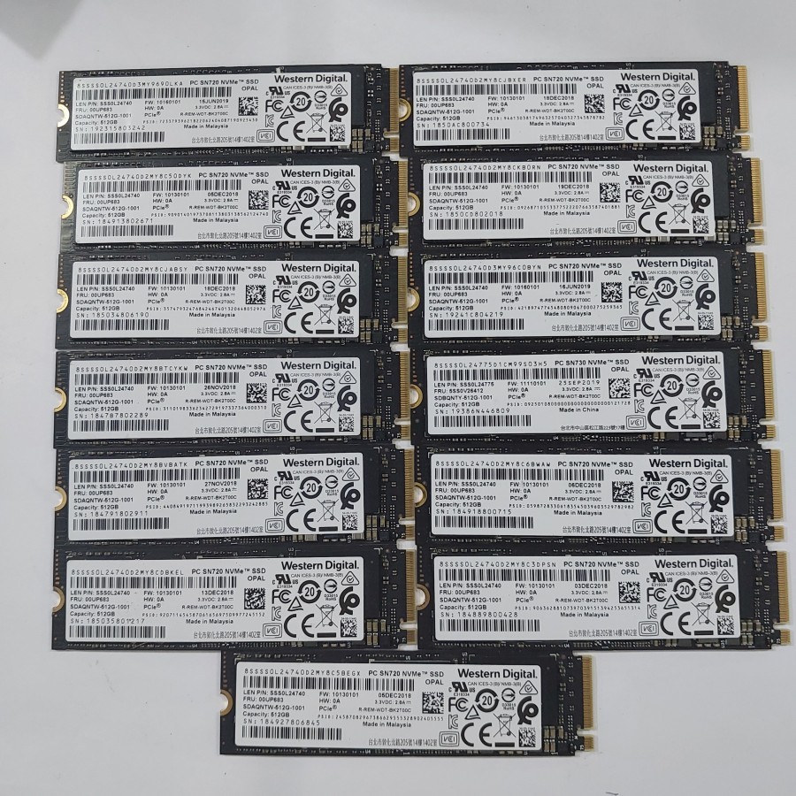 SSD 512GB M2 NVME WD PC SN720 Gen3 x4 - Ssd M.2 Nvme 2280 512Gb Western Digital Sn730 Gen3 x4