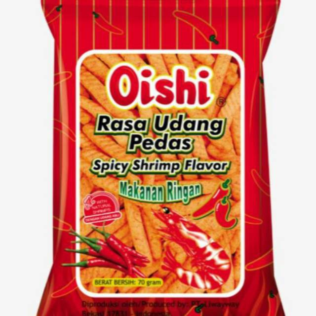 

Oishi Kraker Udang Pedas 60 Gram