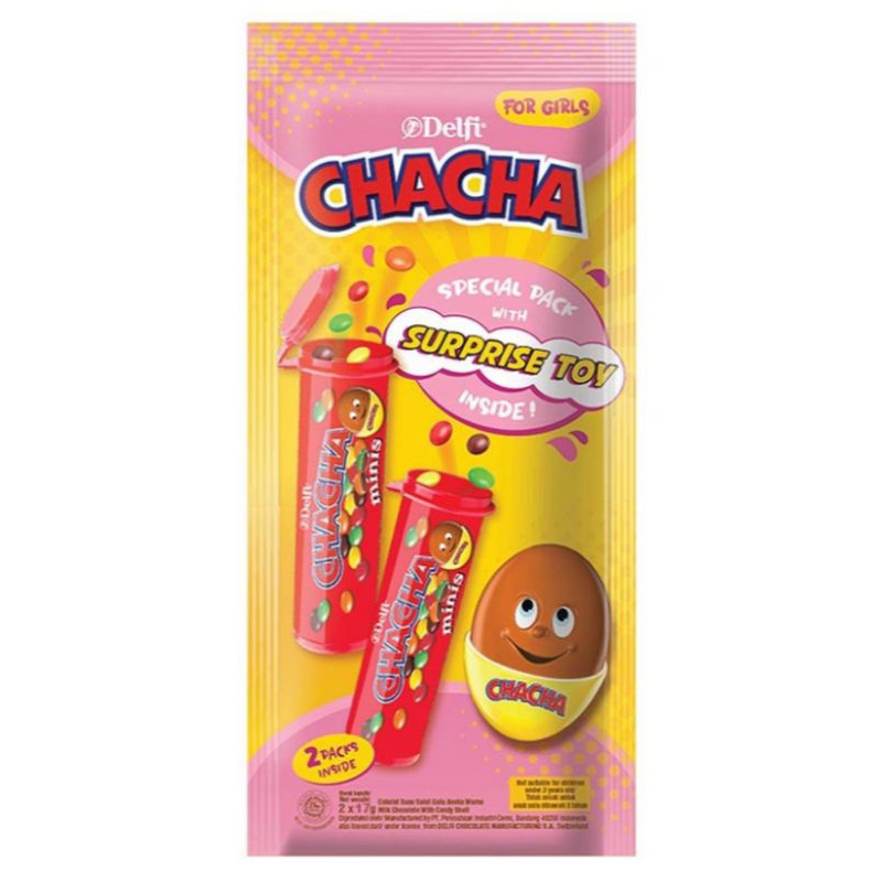 

CHACHA Surprise Toy Milk Chocolate Assorted pink 2 x 17 g