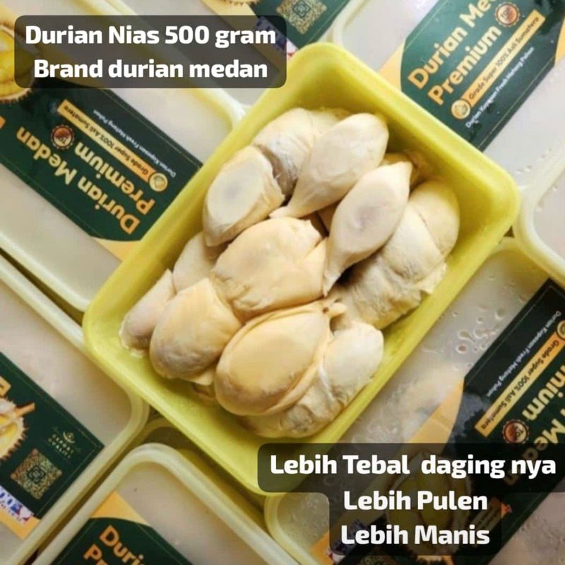 Durian Nias by Durian Medan Premium 500gr Box Kuning Frozen