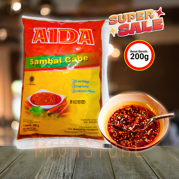 

Sambal Cabe Aida - Chili Oil Aida 200g Murah Bisa COD Dan Gratis Ongkir Sekarang Juga