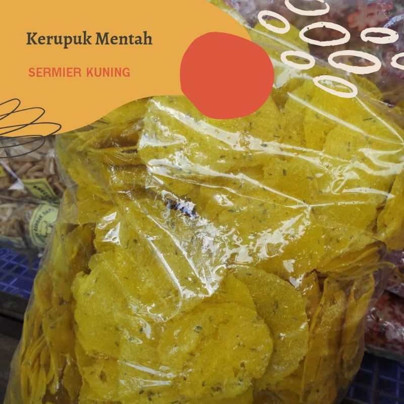 

1 KG KERUPUK SERMIER KUNING / KERUPUK MENTAH