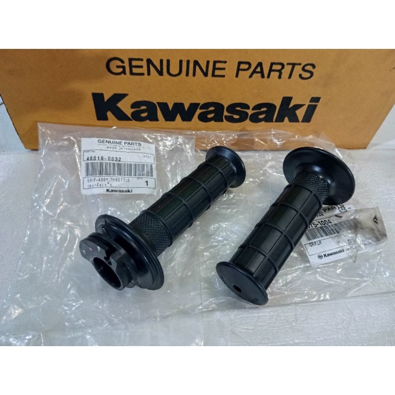 HANDGRIP KSR KARET STANG KAWASAKI KSR110 ORIGINAL KAWASAKI KGP SET KIRI KANAN