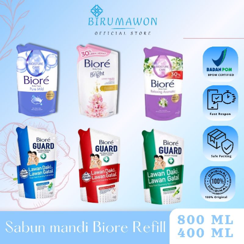 Sabun biore refill *birumawon* Sabun mandi biore sabun biore cair refiil sabun refill biore