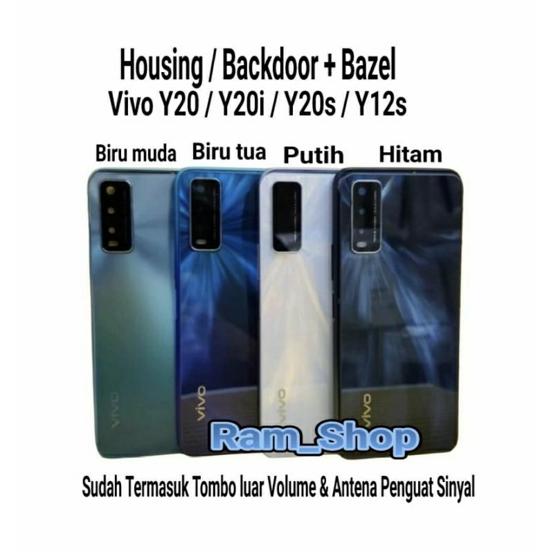 Housing / Backdoor + Bazel Vivo Y20/ Y20i / Y20s / Y12s | Casing / Backdoor + Frame Vivo Y20/Y20i/Y2