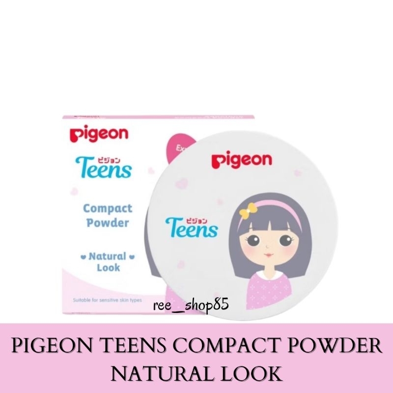 PIGEON TEENS Compact Powder Natural Look 14gr | Bedak Padat Anak Remaja