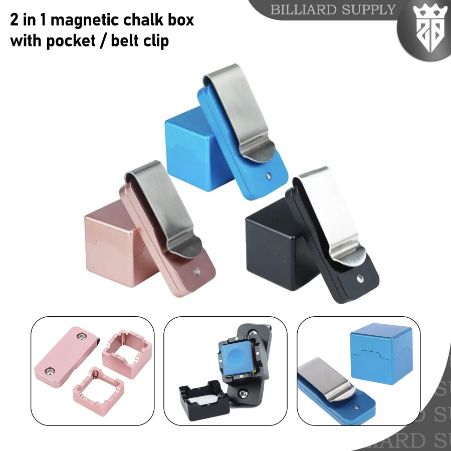 

Premium Magnetic Chalk Box Holder 2 in 1 with Belt / Pocket Clip