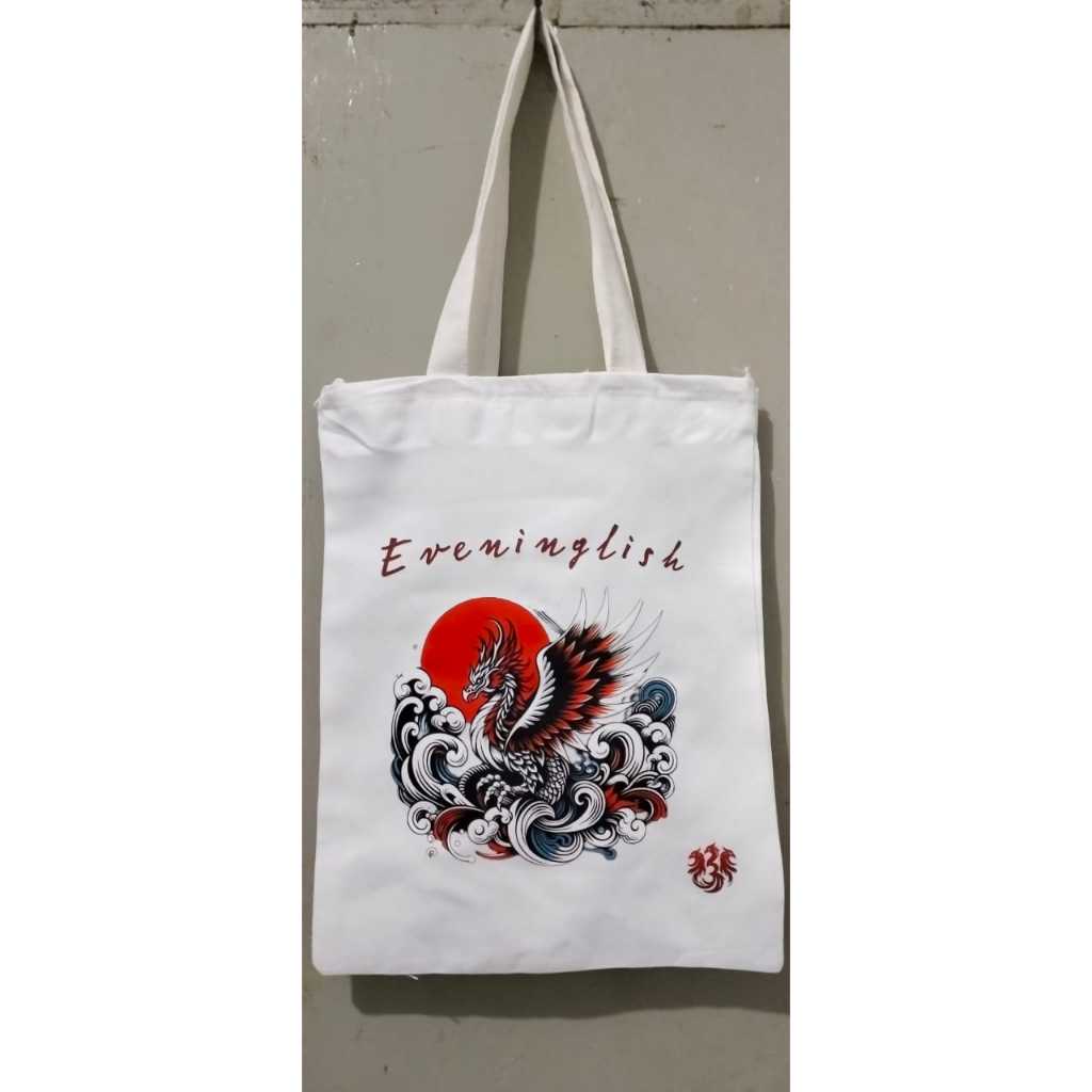 Totebag kanvas Tebal putih ukuran 30*40 Custom