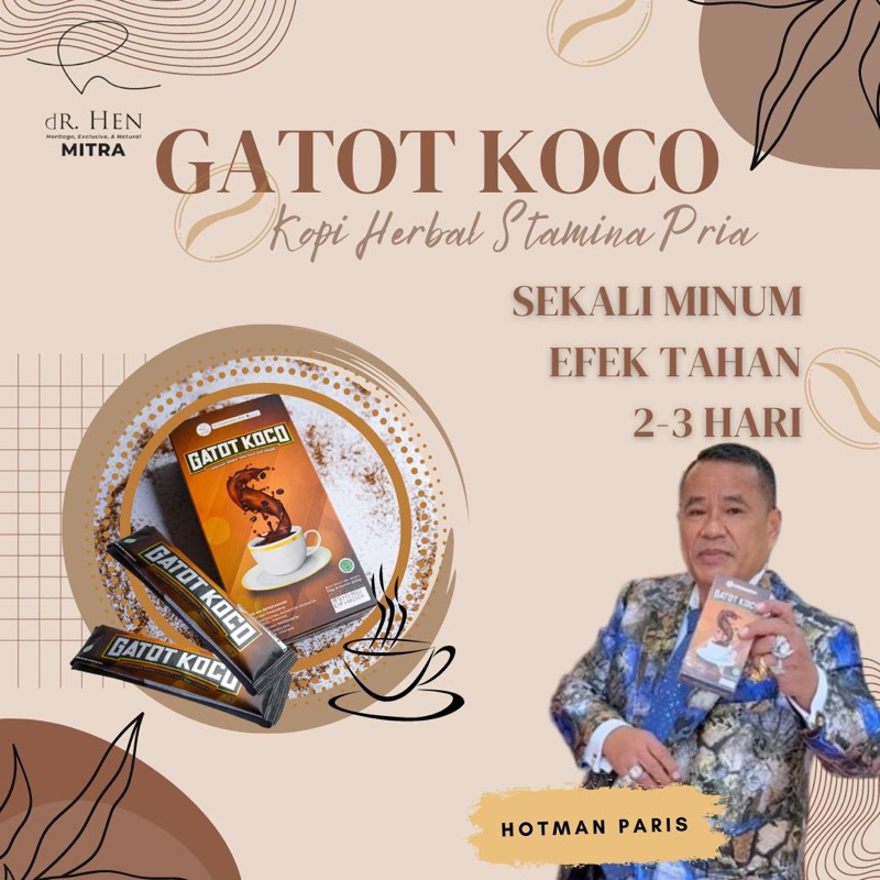 

Kopi Gatot Koco By Dr. Richad Lee - Kopi Gatot Koco (Privasi Aman) - Kopi Stamina Pria | 1 Box Isi 5 Sachet BPOM
