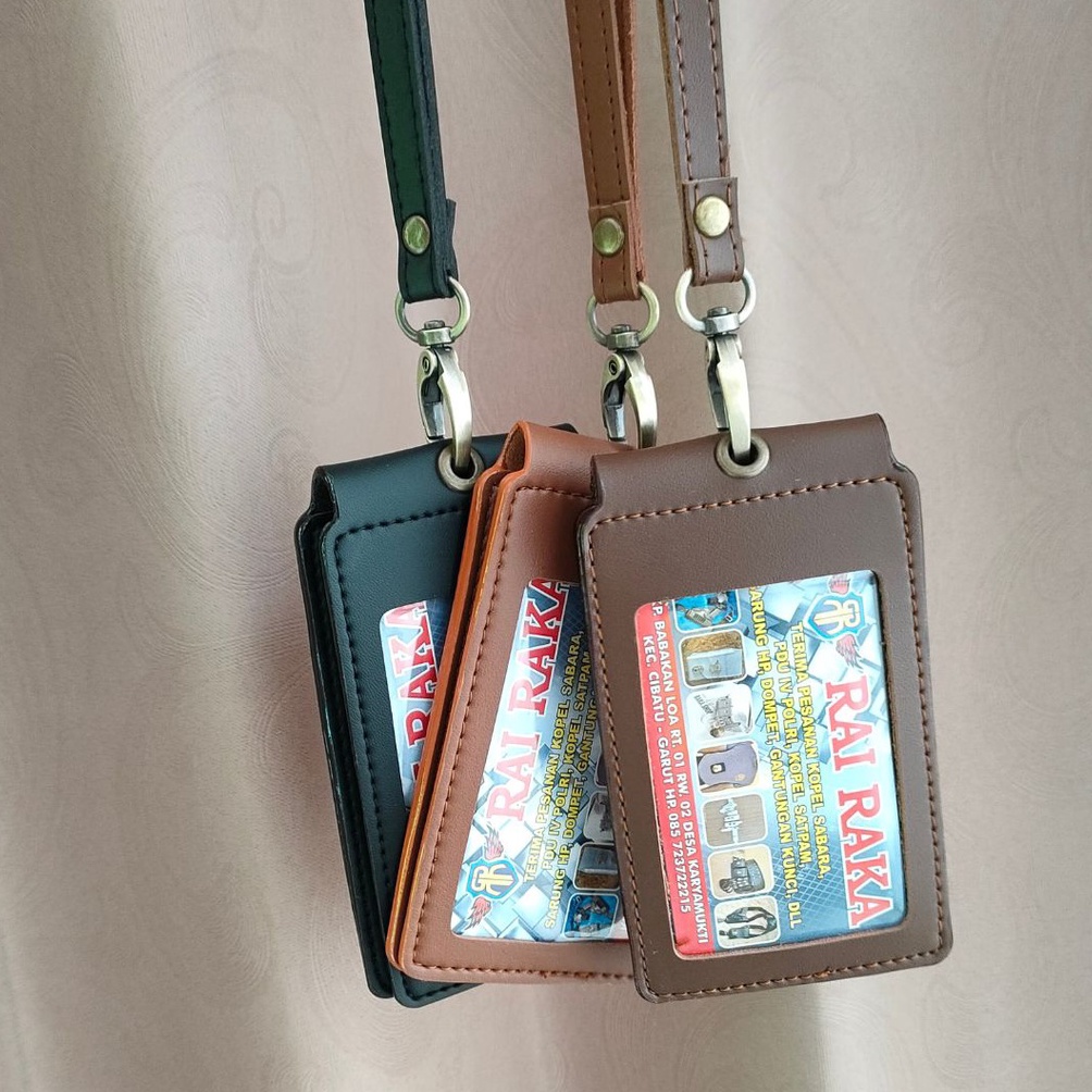 

Id Card name tag kulit Holder Double Flip Magnet Terbaru KODE E5M9