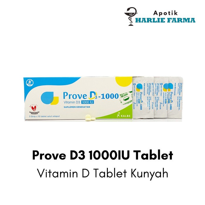 Prove D3 Tablet 1000IU Vitamin D D3 1000 IU Strip Box