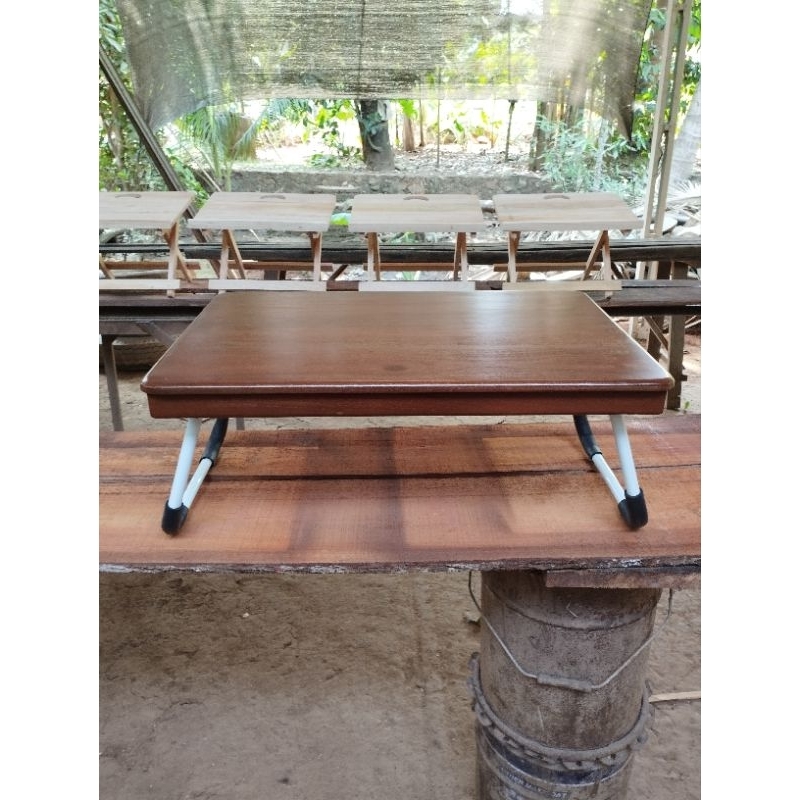 meja karakter kayu kaki besi meja belajar ukuran 40x60cm