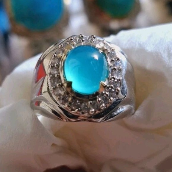 Cincin Batu Bacan Palamea Crystal Giwang Qualitas kontes (Bacan HQ)