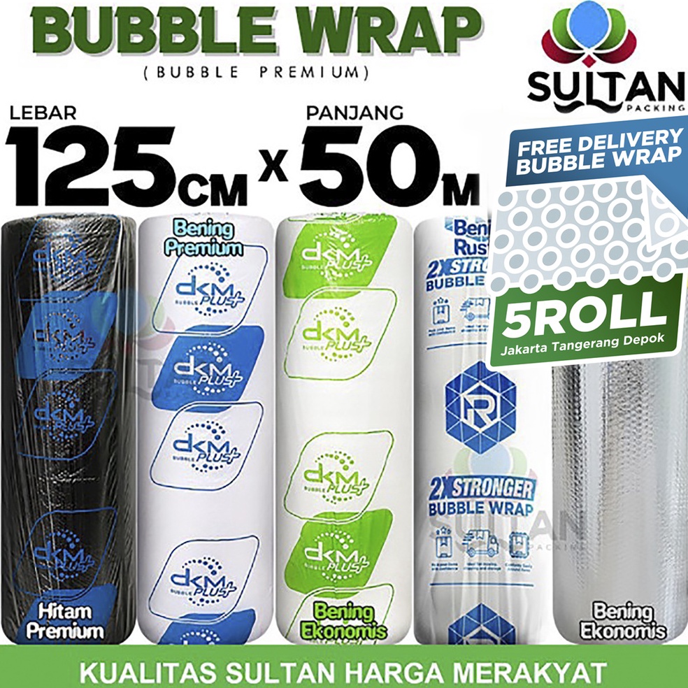 

Disc Xtra Plastik Bubble Wrap 125cm x 5m DKM Plus Bubblewrap PREMIUM TERMURAH ROLL