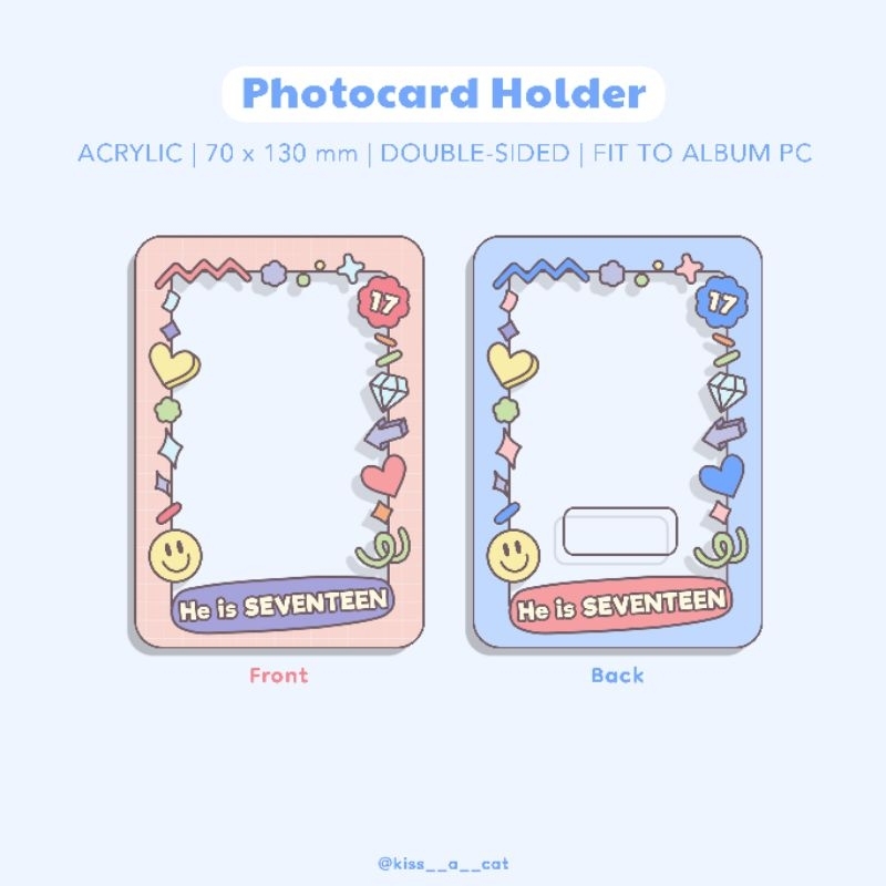 Photocard Holder Acrylic He is Seventeen