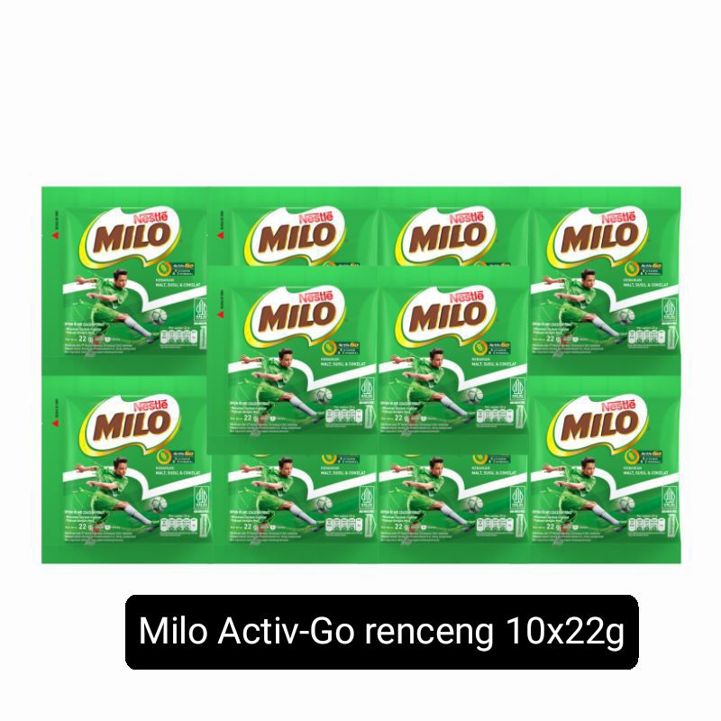 

Milo Activ-Go Activ Go Susu Bubuk Cokelat dengan Malt Renceng 10x22g