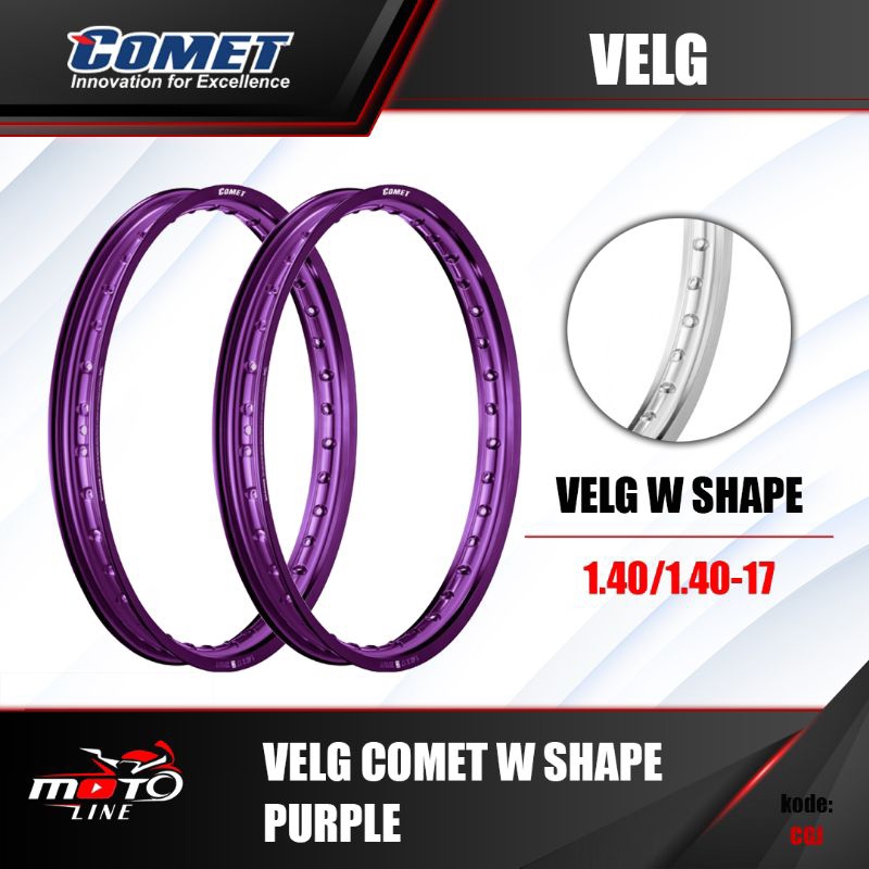 Velg COMET W Shape 140/140-17 Purple