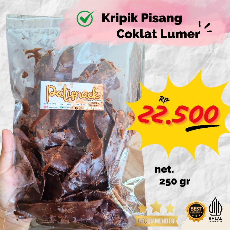 

1KG Keripik Pisang Coklat Lumer | Banana Chips Chocolate Melted Premium | Kripik Pisang Coklat Varian Box 185g & 250g