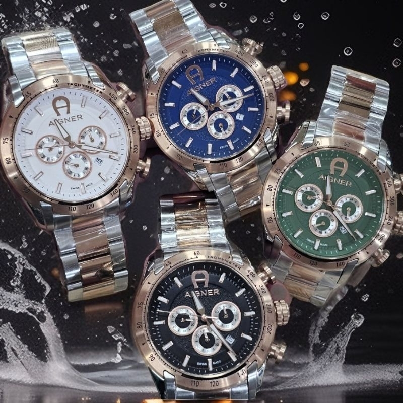 Aigner Vigevano AGW.236000 Dual Tone Original Jam Tangan Pria Chrono Aktif