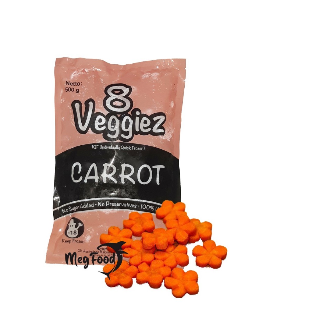 

8 Veggiez Plum Carrot Flower Frozen 500 Gr | Wortel Potong